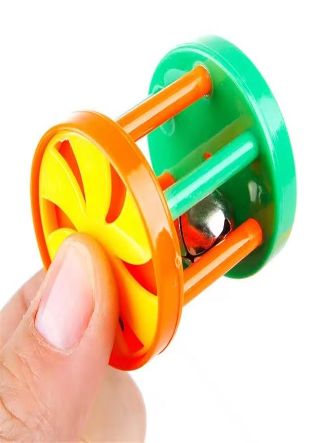 THE DDS STORE متجر DDS، مجموعة من 3 قطع من كرات ألعاب القطط الكبيرة مع جرس، كرات بلاستيكية شبكية تصدر صوتاً، مناسبة لجميع أحجام السلالات (قد يختلف اللون). - Image 2